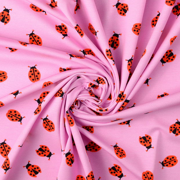 Jersey fabric Pink digital printed 