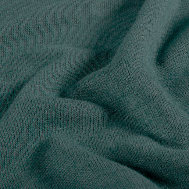 Heavy Knit tela Melange Petróleo