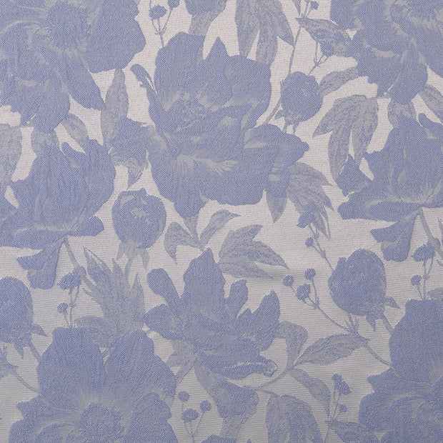 Jacquard tela Flores Azul claro