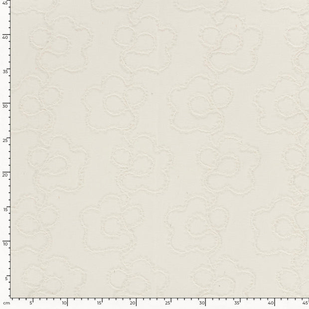 Heavy Knit fabric Abstract Off White
