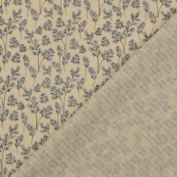 Seersucker tissu fleurs 