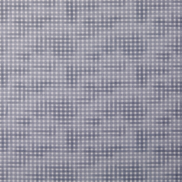 Cotton Poplin fabric Checks Light Blue