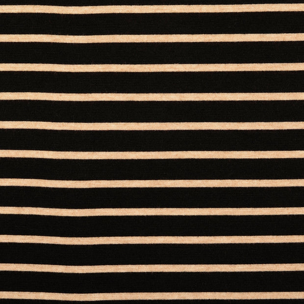 Heavy Knit fabrik Streifen Schwarz