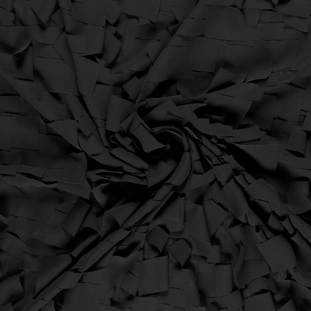 Chiffon fabric Black embossed 