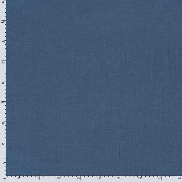 Muslin fabric Unicolour Indigo