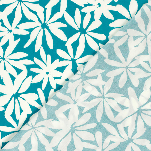 Cotton Satin fabric Flowers printed 