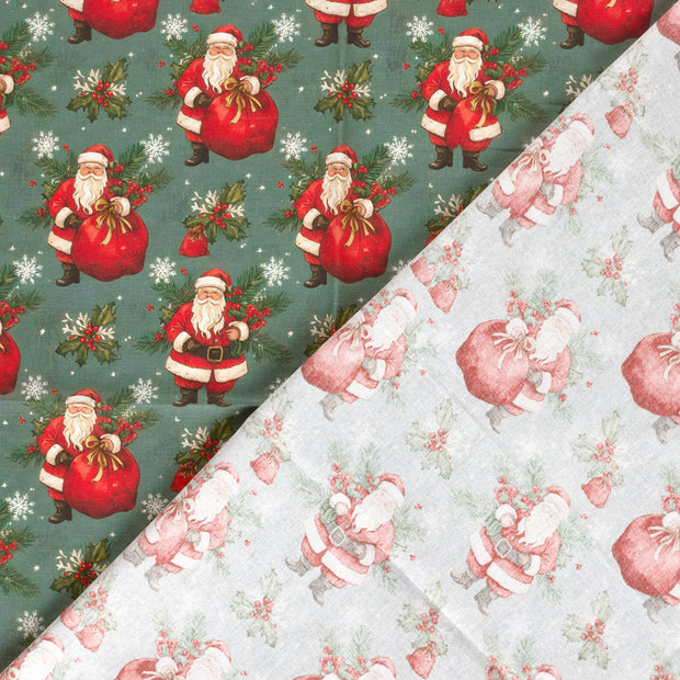 Cotton Poplin fabric Christmas digital printed 