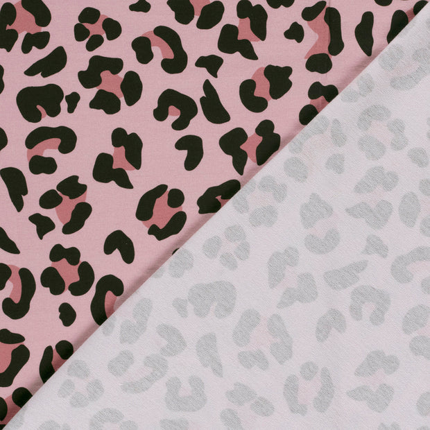 French Terry fabric Leopards digital printed 