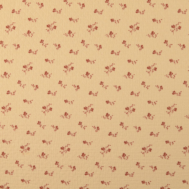Baumwoll Webware Vintage fabrik Blumen Nude