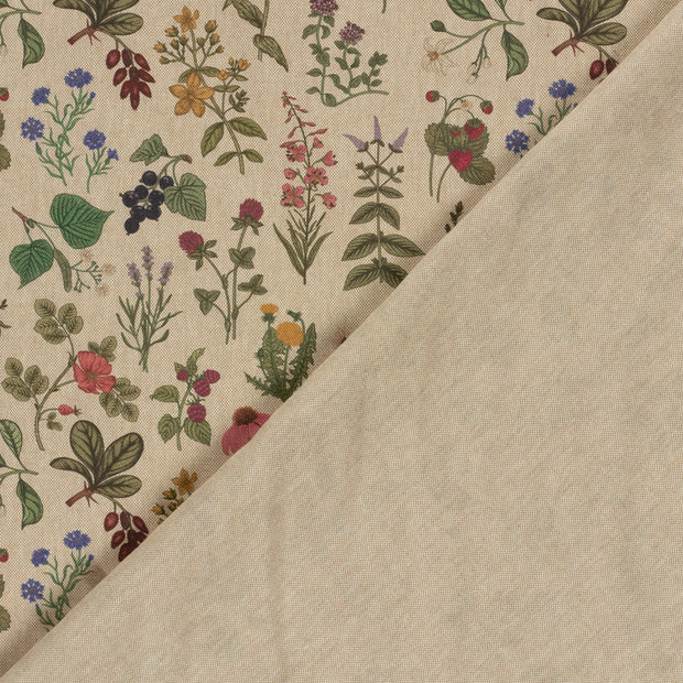 Linen Look fabric Nature digital printed 