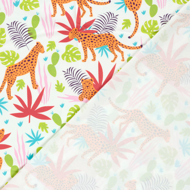 Jersey fabric Panther printed 