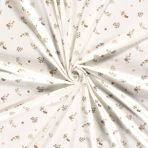 Jersey fabric Off White printed 