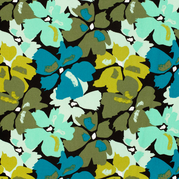 Borken Crepe fabric Khaki Green matte 