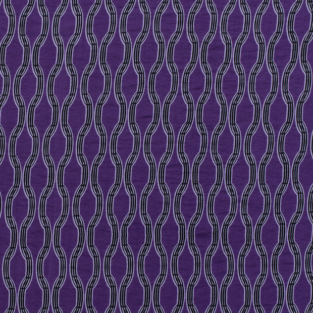 Viscose Nylon Crepe fabric Abstract Magenta