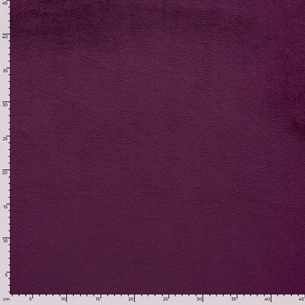Coral Fleece fabric Unicolour Wine red