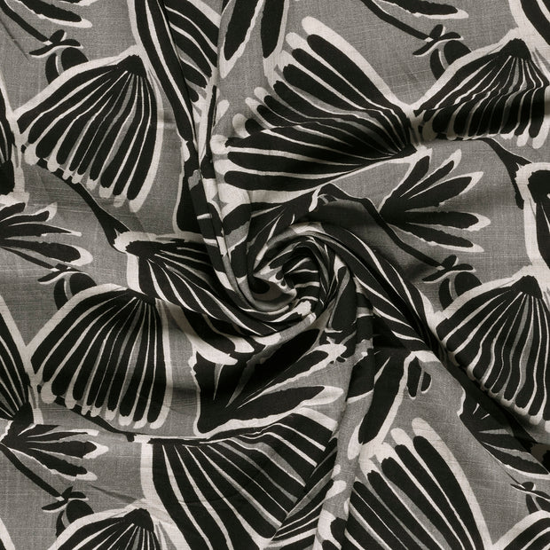  tela Gris oscuro estampado 