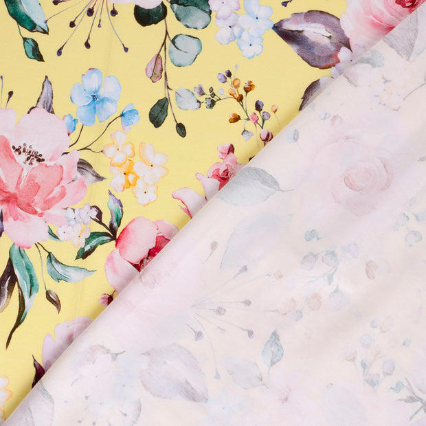 Jersey fabric Roses digital printed 