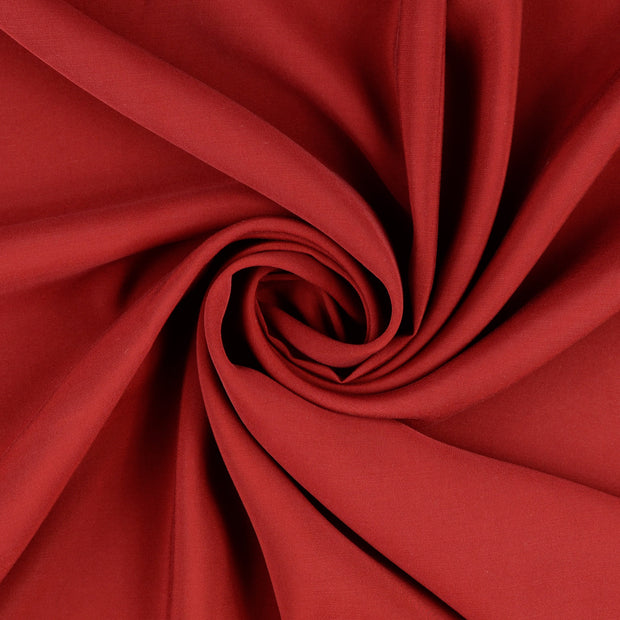 Viscose Poplin fabrik Rot vorgewaschen 