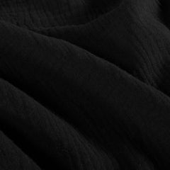 Muslin extra wide Unicolour Black