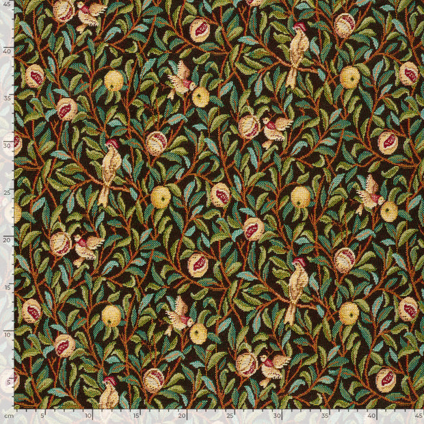 Gobelin fabric Birds Black