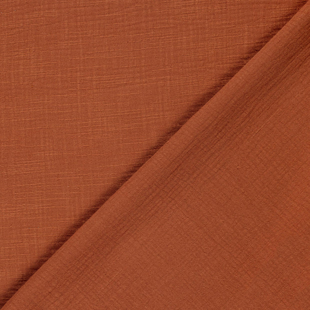 Muslin fabric Unicolour slub 
