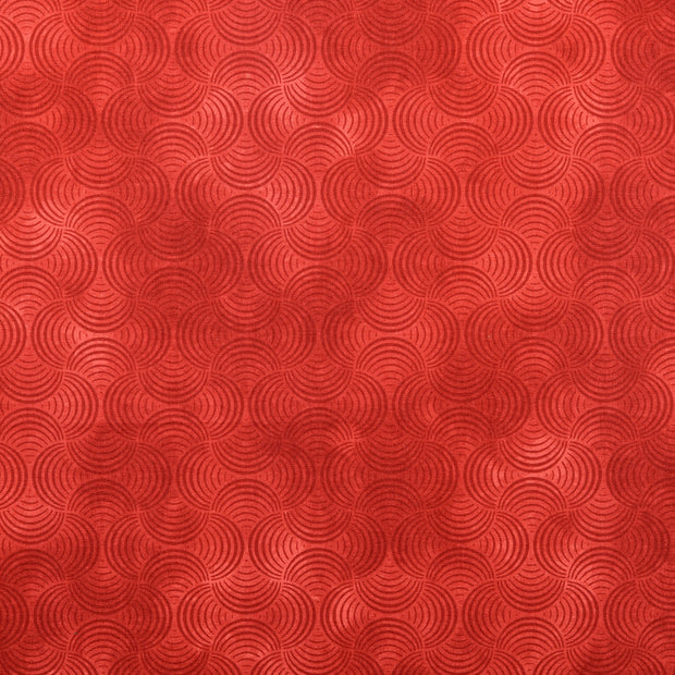 Cotton Poplin fabric Geometric pattern Bordeaux