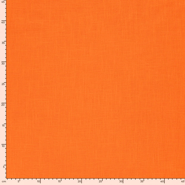 Linen fabric Unicolour Orange