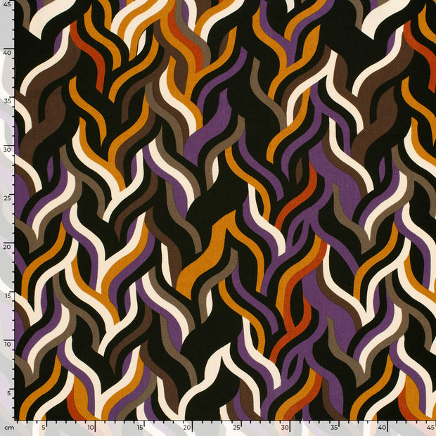 Viscose Twill fabric Abstract Camel