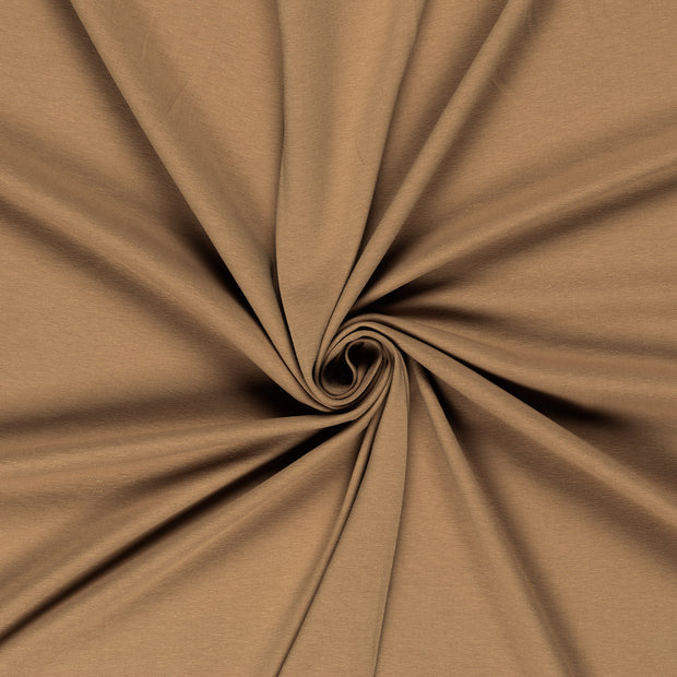 Cotton Jersey GOTS organic fabric Camel 