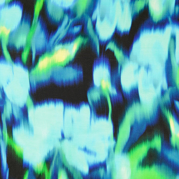 Viscosa Satén tela Flores Multicolor