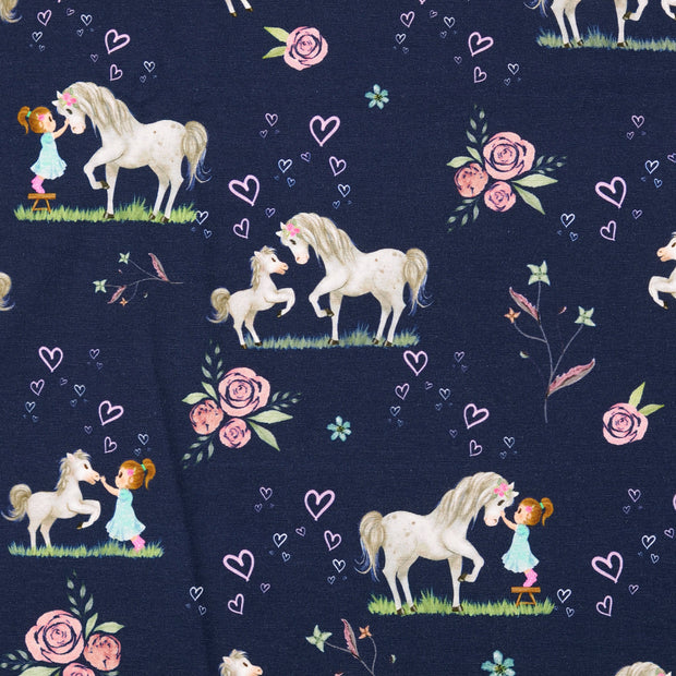 Jersey fabric Flowers 
