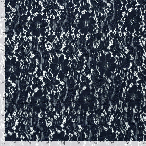 Lace fabric Flowers Navy