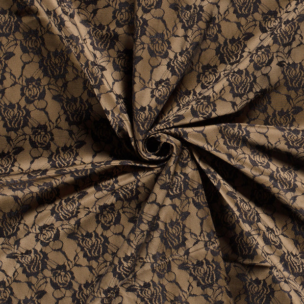 Milano tissu Camel floqué 