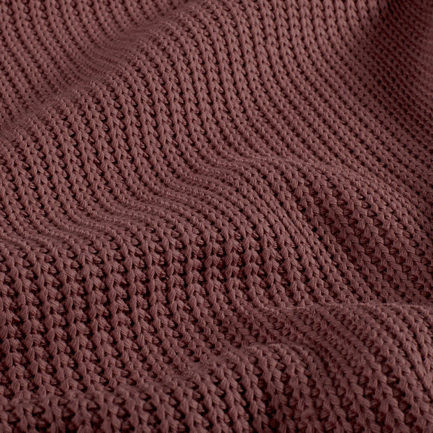 Heavy Knit tissu Torsade Vieux rose