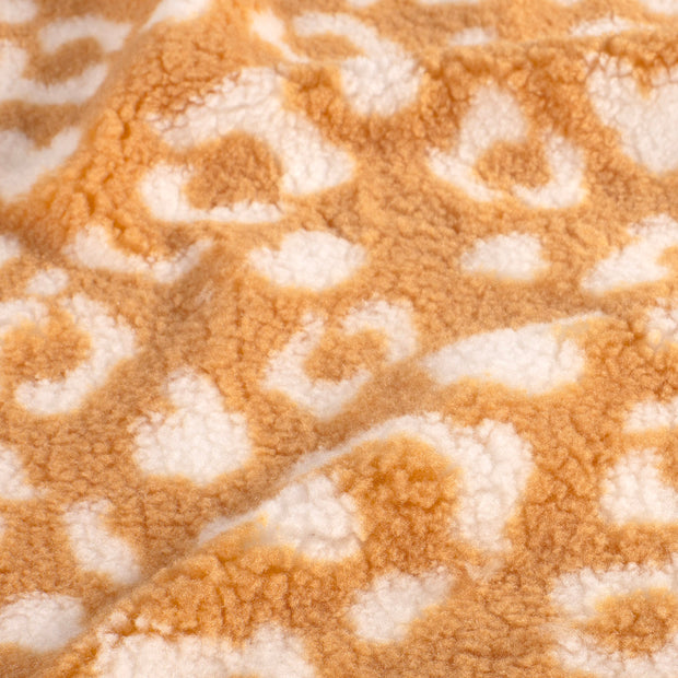 Sherpa Fleece fabric Panther Light Pink
