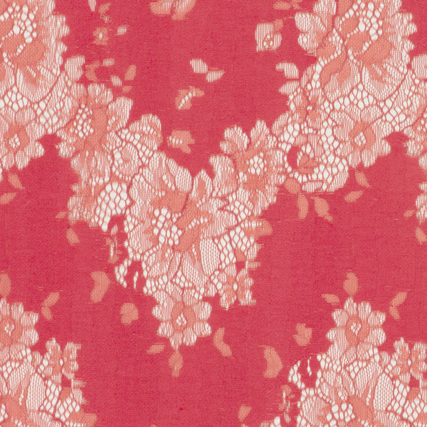 Kant stof Bloemen Donker rood
