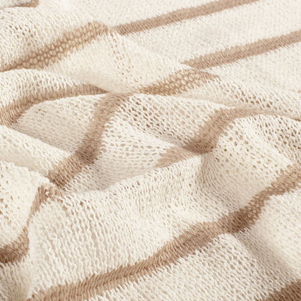 Jacquard fabric Stripes Caramel