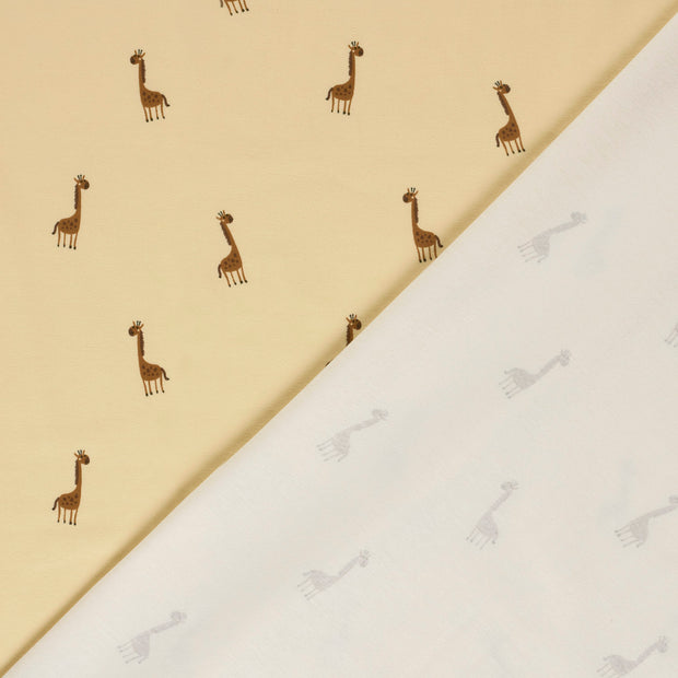 Jersey fabric Giraffes printed 