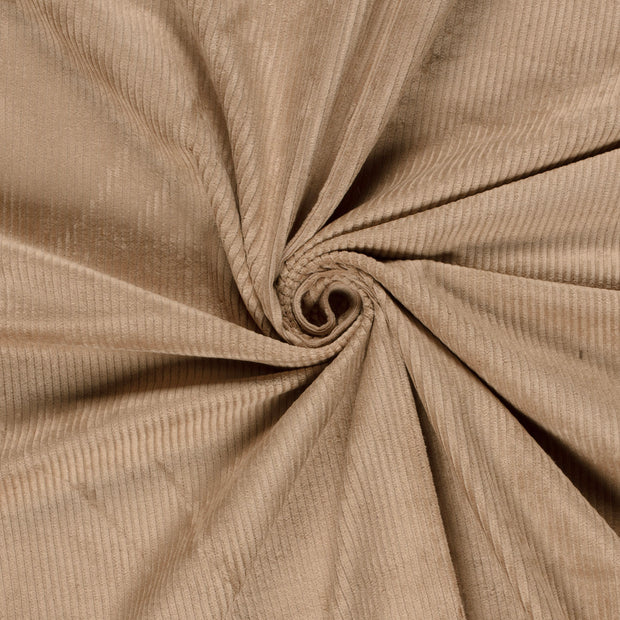 Jumbo Cord Stretch 6w fabric Camel 