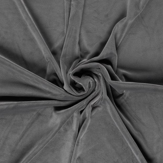 Supersoft Velvet fabric Dark Grey 