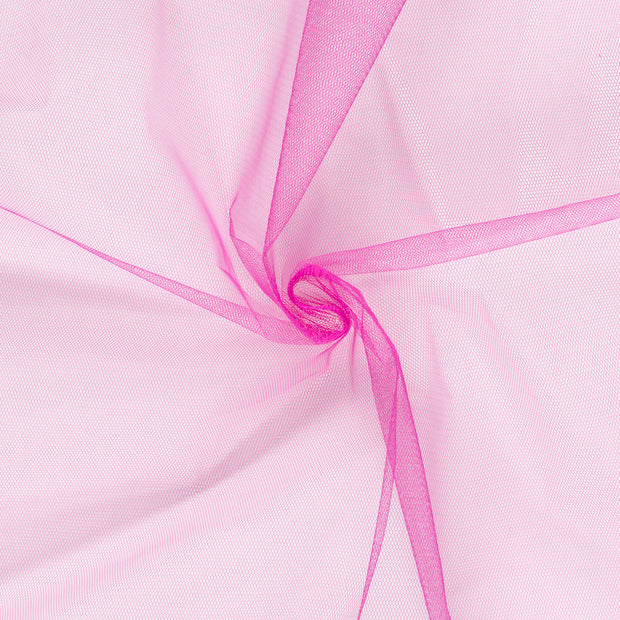 Tulle fabric Magenta semi-transparent 