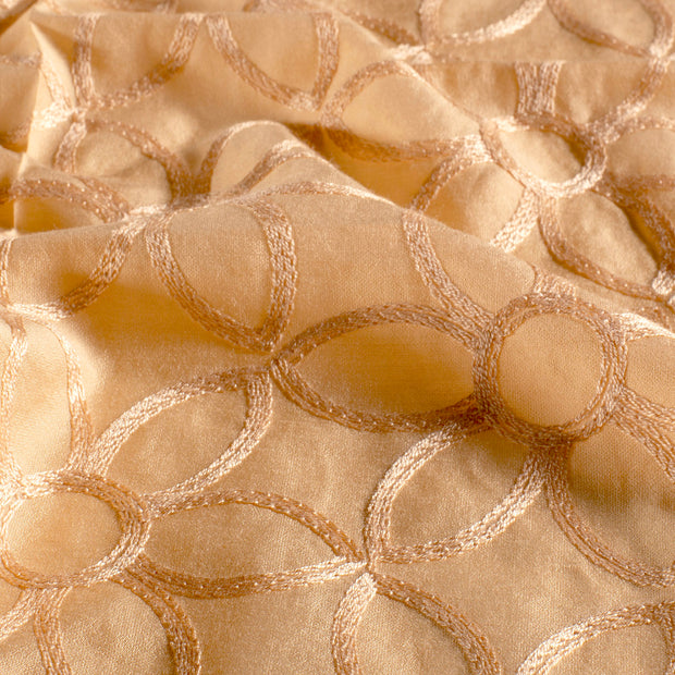 Viskose fabrik Blumen Beige