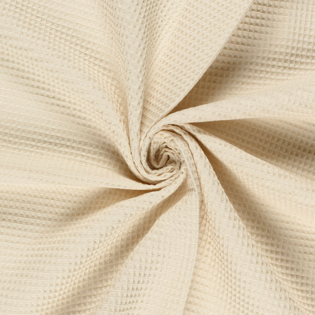 Waffle piqué fabric Ivory 