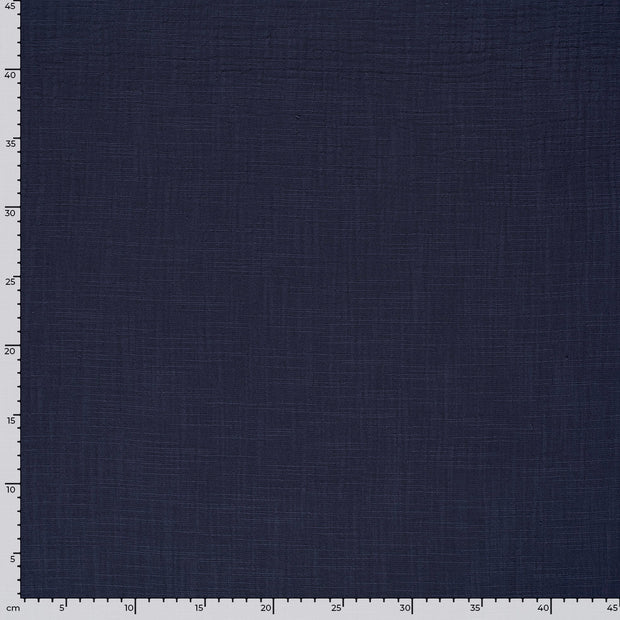 Muslin fabric Unicolour Steel Blue