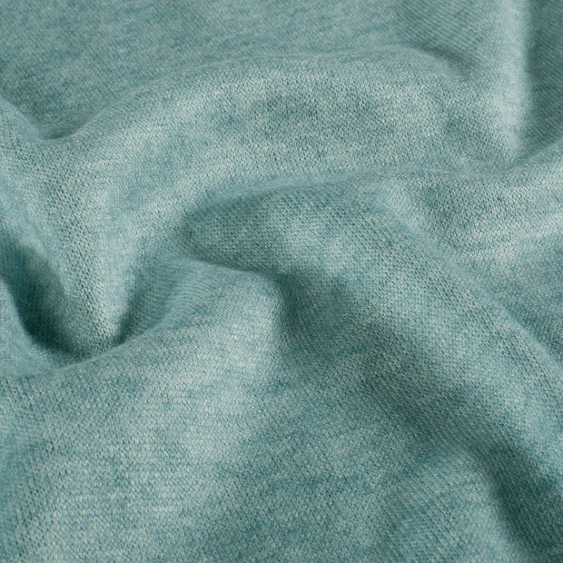 Heavy Knit fabrik Melange Petrol