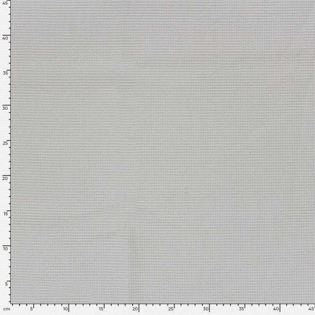 Waffle piqué fabric Unicolour Light Grey