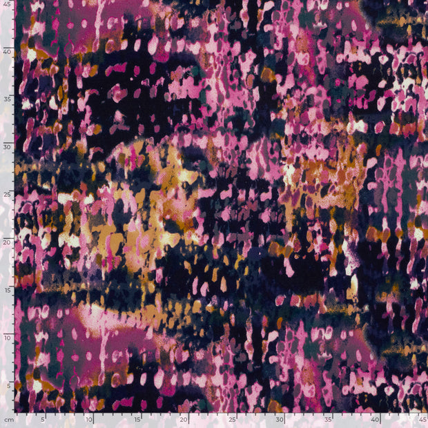 Viscose Vortex Jersey fabric Abstract Purple