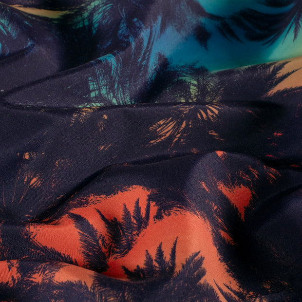 Swimshort water repellent recycled fabric Palmtrees Navy