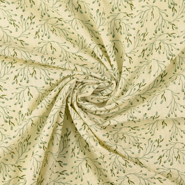 Seersucker fabric Olive Green 