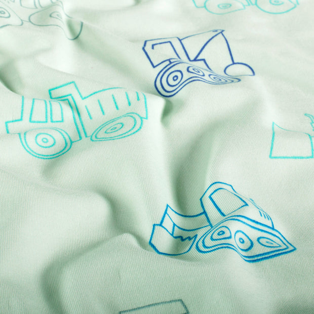 Jersey fabric Vehicles Mint
